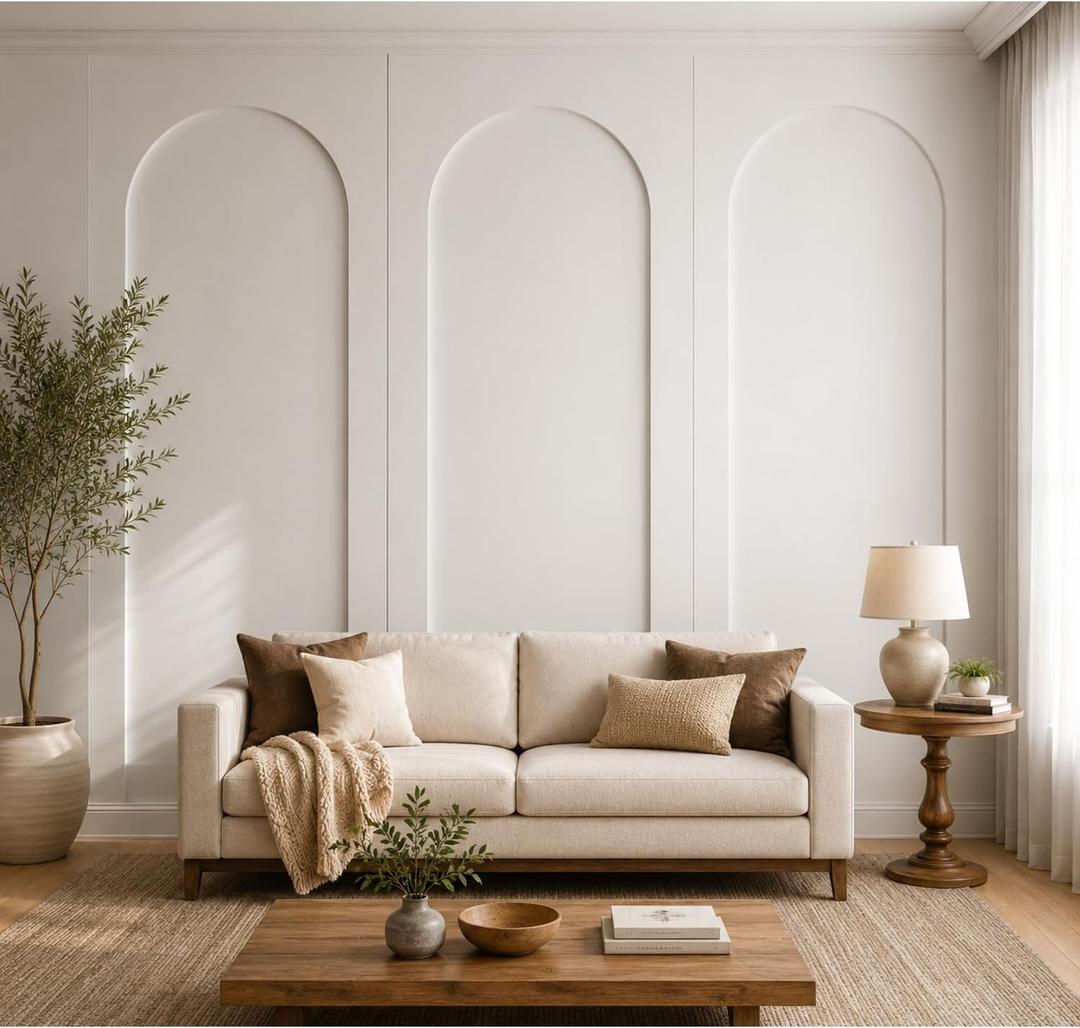 Nuanchu 3 Set 118 x 47.24 Inch Arch MDF Wall Molding Kit