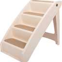 PetSafe CozyUp Folding Dog Stairs, Portable Indoor/Outdoor Pet Steps for Bed, Couch & Car, Tan, 25 Inch
