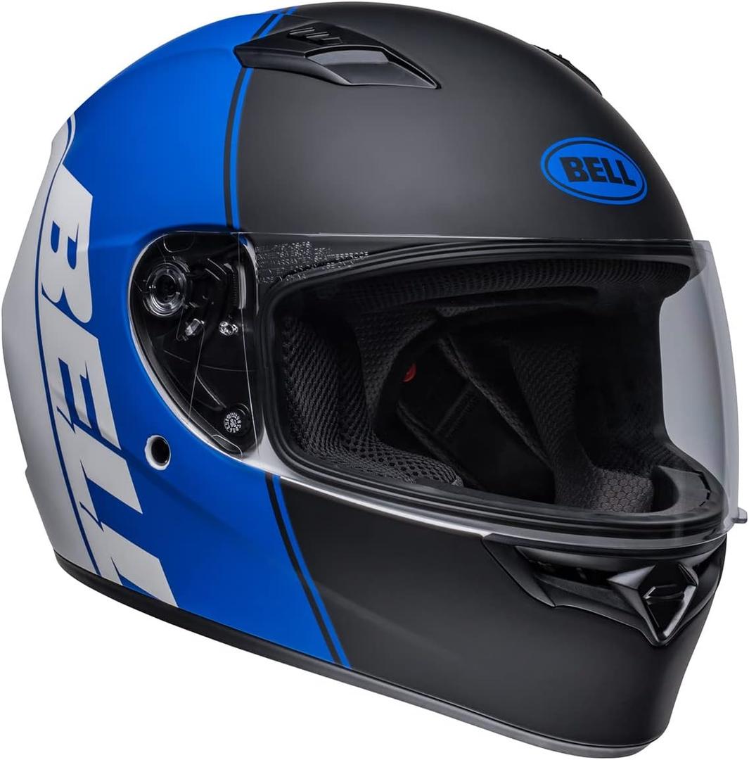 Bell Qualifier Powersports Moto Helmet (XX-Large, Ascent Matte Black/Blue/White)