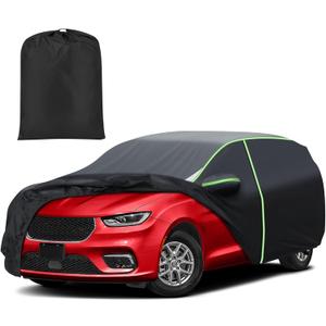 Mixsuper Liner Car Cover for Chrysler Pacifica 1999-2026, 7 Layers Waterproof Car Cover Accessories for Pacifica with Zipper Door, Windproof Straps, Reflective Strips, Anti-UV, All Weather
