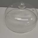 10 Inch Borosilicate Glass Microwave Splatter Cover for Food, All Glass Tall Splatter Guard Microwave Plate Light Serving Dish Covers Lid with Handle for Heating Food