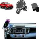 PZK Car Phone Holder for Toyota RAV4 2013-2015 2016 2017 2018 Accessories Custom Air Vent Phone Mount Magnetic 15W Fast Wireless Charger Hands Free 360 Rotation Cell Phone Automobile Cradles
