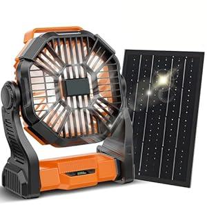 CONBOLA Portable Fan Rechargeable, 20400mAh Cordless Battery Powered Fan with LED Lantern, USB C Battery Operated for Travel Bedroom Home Camping Tent Office Beach Desk Fishing Table (Army Green)