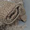 DII Rustic Farmhouse Double Diamond Woven Throw, 50x60, Stone
