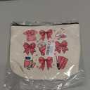 Coquette Pink Bow Nurse Makeup Bag, Nurse Gifts for Women Cosmetic Bags, Nurse Week Gifts Makeup Pouch, Nurse Appreciation Gifts Zipper Pouch