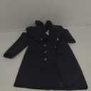 IDEALSANXUN Womens Fall Winter Wool Coats Double Breasted Midi Peacoat Trench Coats (Small, Navy)