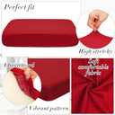 Newwiee 12 Pcs Patio Outdoor Cushion Covers Replacement Waterproof Stretch Sofa Couch Cushion Covers Washable Individual Couch Slipcovers Set Furniture Protector for Pets(20-27 Inch,Wine Red)