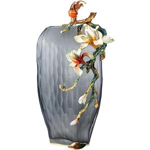 Luxury Vase [Blooming-B Series], Decorative Vase, Modern Vase, Original Exquisite Vase, Vase with Enamel Decoration (Short)