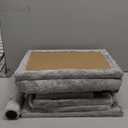 SYANDLVY Small Cat Tree for Indoor Cats, Cat Tower with Scratching Post, Modern Activity House for Large Cats, Condo with Board, Kittens Cave (Light Grey)