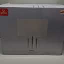 Bedside Touch Control Table Lamp with Dual USB Charging Ports 1 AC Outlet, 3 Way Dimmable Modern Nightstand Lamp with White Fabric Shade, Desk Lamp for Bedroom Living Room Office with 5000K LED Bulb