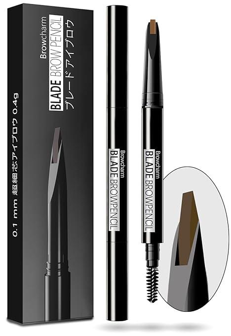Browcharm Microblading Eyebrow Pencil for Women,0.1mm Ultra-Fine Mechanical Pencil,Makeup Brow Definer Waterproof,Draws Tiny Brow Hairs and Fills in Sparse Areas and Gaps (03 Light Brown)