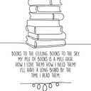 Children Books to The Sky Adventurous Quote Wall Decal Decoration Books Quote Book Lovers Bookish Quotes Readers Lasts Years and Easily Removable - Size: 40 in(W) x 40 in(H)