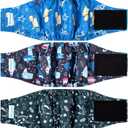 Paw Legend Washable Dogs Diapers Male Dog Belly Bands for Male Dogs Diapers Reusable Puppy & Doggie Diapers Male (3 Pack, Medium)