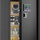 US STOCKTIGERKING 11.5 Cubic Feet Extra Large Heavy Duty Safe Box, Home Safe with Double Safety Key Lock and Separate Lock Box, Digital safe with 3 Removable Shelf for Home Hotel Office,180lbs (Black)