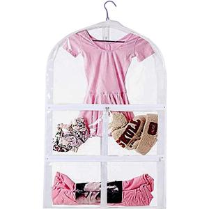 Waterproof Hanging Garment Bag,35 Inch Garment Bags For Hanging Clothes,Garment Bags For Travel Storage,Kids Garment Bag with Full Zipper for Dance Costumes,Sports,Skating,Theatre,Beauty Pageants