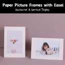 50 Pack Standing Paper Picture Frames 4x6,Cardboard Photo Frame with Easel,Paper Photo Frame Cards,Gallery Frames Bulk For Mother's Day Father's Day Graduation Birthdy Wedding Classroom Craft DIY, White