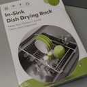 JASIWAY Dish Drying Rack in Sink, Expandable Stainless Steel Dish Drainers for Kitchen Counter, Dish Dryer Rack for Inside Sink, Over The Sink Dish Racks with Utensil Holder, Silver