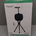 Yayayo Hold 440 lbs Folding Canes with Seat Walking Stick Height Adjustment Cane Seat Capacity Frosted Handle with Magnetic Therapy Stone Crutches Stool (Square LED)