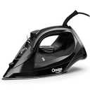 OMAIGA Steam Iron for Clothes, 1500W Iron with Rapid Heating, Non-Stick Ceramic Soleplate, Burst of Steam, Self-Cleaning, Auto-Off, Anti-Drip, 11.84oz Water Tank Ironing Clothes for Home, Black