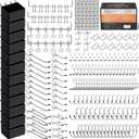 INCLY 278PCS Pegboard Accessories Organizer Kit, Peg Board Hooks Assortment with Bins for Organizing Various Tools, Fit 1/8 or 1/4 inch Pegboard for Hanging Storage, Garage Wall Attachments