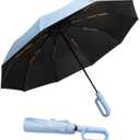 Folding & Inverted Umbrella, Outdoor Travel Umbrella, 46 Inch Portable Reverse Folding Umbrella，Windproof Folding Umbrella for Men and Women
