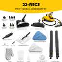 Steam Cleaner for Home, Multipurpose Chemical-Free Pressurized Steamer, 22 Accessories & 50 fl oz Large Tank, Deep Cleaning for Tile, Grout, Bathroom, Kitchen, Carpet & Upholstery