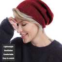 MissShorthair Slouchy Beanie Hats for Women Fashionable Warm Winter Beanie Knit Hat (Red)