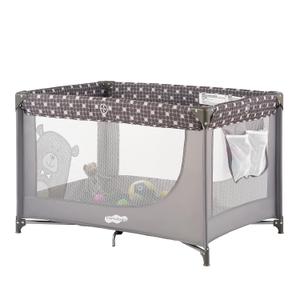 Pamo Babe Portable Crib Baby Playpen with Mattress and Carry Bag Grey Pamo Babe Portable Crib Baby Playpen with Mattress and Carry Bag Grey
