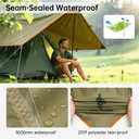 Free Soldier Waterproof Portable Tarp Multifunctional Outdoor Camping Traveling Awning Backpacking Tarp shelter Rain Tarp, Brown 10×13ft