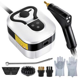 2500W Steam Cleaner for Home & Car, 15s Heat-Up Handheld Steamer for Cleaning, 1.2L Portable High Steam Cleaners, 6-Level Steam Control with 14 pcs Accessories Kit for Car, Floors, Couches, Grout