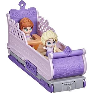Disney Frozen Hasbro 2 Twirlabouts Picnic Playset Sled-to-Castle with Elsa and Anna Dolls and Accessories, Toys for Kids Ages 3 and Up