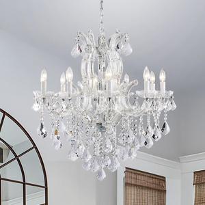 Modern Crystal Chandelier Light Fixtures - Luxury Maria Theresa Chrome Chandeliers for Dining Room, Kitchen Island, Living Room, Bedroom, 10 Lights