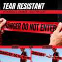 Danger Do Not Enter Tape 3 inch X 1000 feet • Red with a Bold Black Print for High Visibility • 3 in. Wide for Maximum Readability • Tear Resistant Design