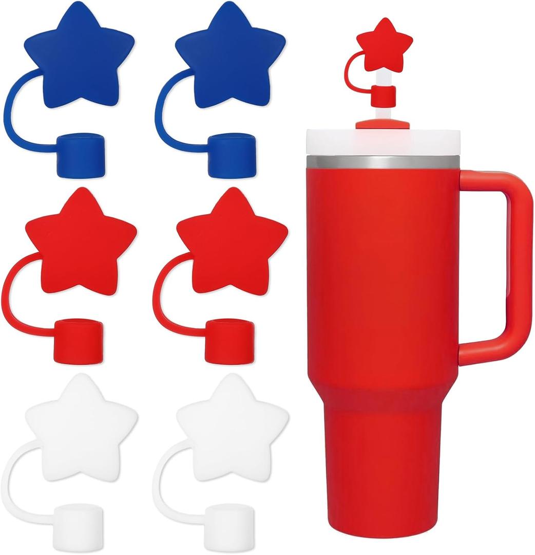 Star straw toppers 6 pieces