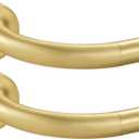 2 Pack Brass Disc Curtain Rods, 84-144 Inches Window Curtain Rod,Adjustable Room Darkening Curtain Rod with Aluminum Finials and Brackets,Wrap Around Design