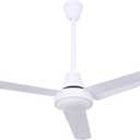 Canarm CP48DW11N 48-Inch Industrial DC Ceiling Fan, High-Performance, Weatherproof, White, Downrod Mount, Energy-Efficient for Indoor & Outdoor Use
