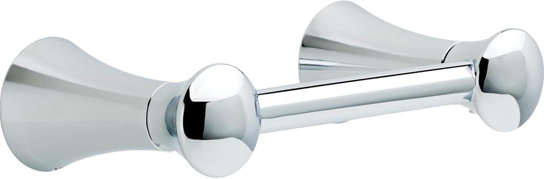 Delta Lahara (1-Pack) Toilet Paper Holder Polished Chrome Tissue Roll Holder for Bathroom Organization and Storage Pivoting Toilet Tissue Holder Wall Bathroom Accessories 73850