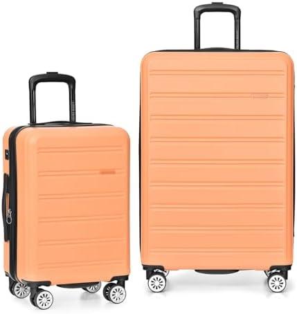 Travel Select Snowcreek Hardside Expandable Spinner Luggage Set w/USB Port, Tangerine, 2-Piece