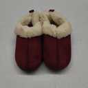 HomeTop Women's Closed-back Slippers Faux Wool Warm Non-slip Outdoor Indoor House Shoes with Fuzzy Collar, Size US 9-10