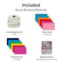 Cricut Explore 5 Essential Bundle with Rainbow Sampler + EasyPress 9x9