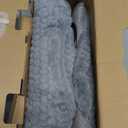 COMFIER Heating Pad with Massager for Back Pain,Extra Large Size Heating Pads for Cramps,Auto Shut Off, Corded Heated Waist Belt with 3 Vibration Modes, Mothers Day Gift, Grey