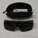 Br'Guras Fit Over Polarized Sunglasses Flip Up Lens for Men and Women (All Black)