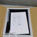 Black Glass Dry Erase Whiteboard, 18" x 24" Frameless Glass White Board for Home, School, Office, Black Surface