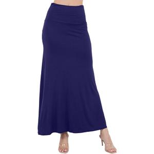 Azules Maxi Skirt for Women, Soft Stretchy Rayon High Waist Flowy Dressy Boho Long Skirts for Women 3XL
