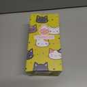 14 OZ Kids Water Bottle with Straw & 2 Lids (Flip & Spout) Leak Proof Metal Insulated Stainless Steel Reusable Tumbler for School & Sports Water Bottle - Yellow (Cat)