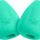 Chew King by Mammoth Premium Treat Dispensing Dog Toy, Durable Natural Rubber Chew Toy, Safety Air Vent, Interactive Enrichment Toy for Aggressive Chewers, XL Pack of 2- Teal