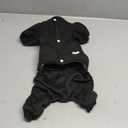 Dog Hoodie, Pet Jumpsuit Fleece Sweatshirt with Buttons, Dog Clothes, Dog Cold Weather Coats, Dog Pajamas, Winter Warm Cotton Puppy Hoodie 4 Legs Dog Clothes for Small Medium Large Dogs Cats Boy Girl (Black)