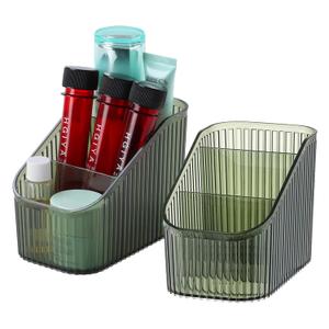 Grean Makeup Brush Holder Organizer for Vanity, Bathroom Countertop Organizer 6 Cups, Toiletry Organizer, Storage & Display for Skincare, Perfume, Hairbrush, Sunglasses & Desk Accessories (4-Green)