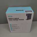 Mini Hot and Iced Coffee Maker Single Serve, for K Cup and Ground, 6 to 14 Oz Brew Sizes, with Recipe Book, for Home, Travel, RV, Office and Dorm, Elegant Gray