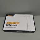 SUPERDANNY LED Desk Lamp with Power Strip (6 Outlets, 1 USB, 1 Type-C) for Home Office, Desk Light Computer Light with Clamp, Architect Desk Lamp with Smooth Dimming 5 Colors